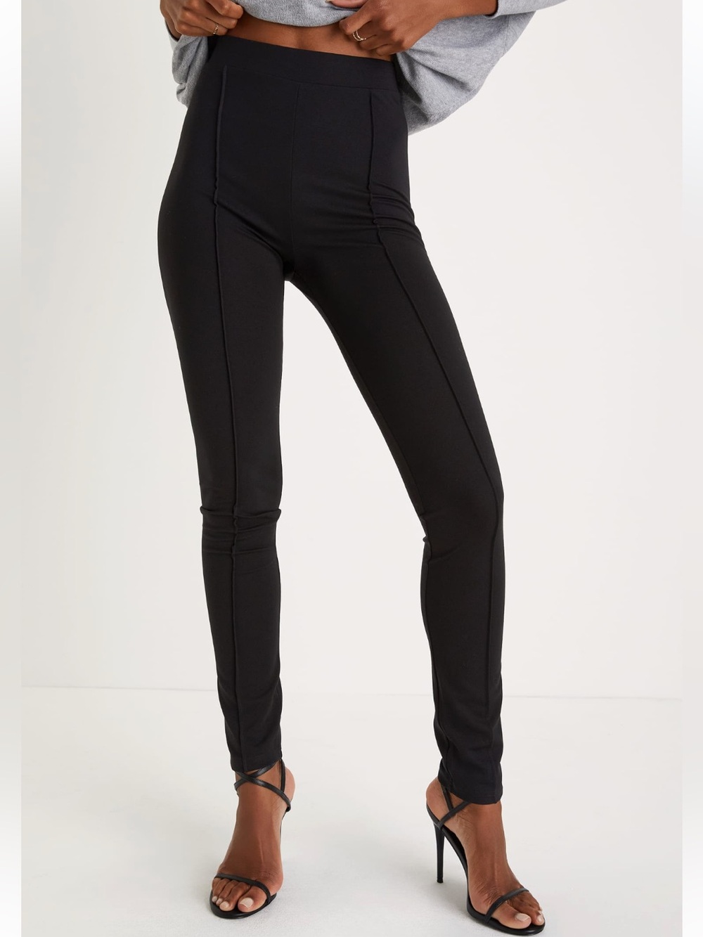 New Lulus Rock Music Black High Waisted Leggings